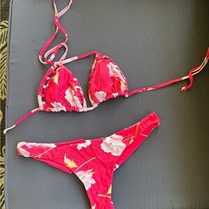 Billabong Red Floral Bikini